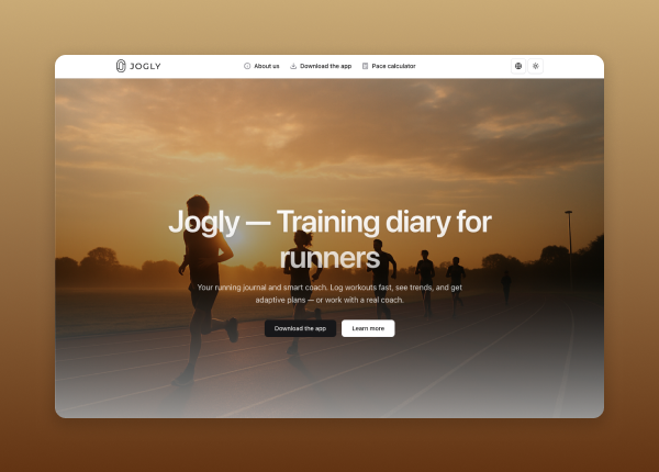 Website for a Moscow Marathon Winner